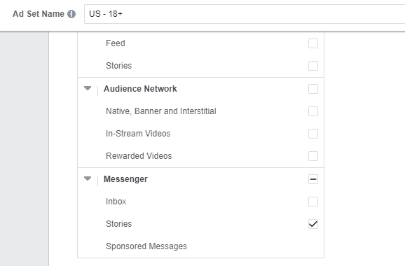 Facebook Messenger Ad