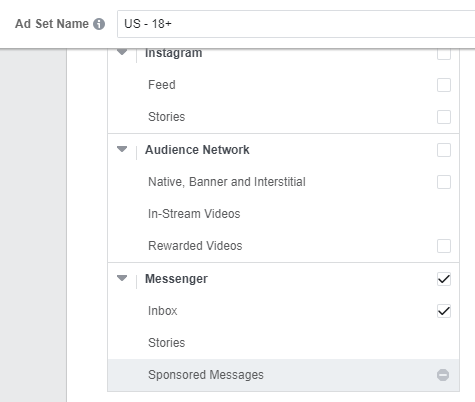 Facebook Messenger Ad