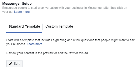 Facebook Messenger Ad