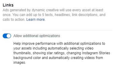 Facebook Dynamic Creatives