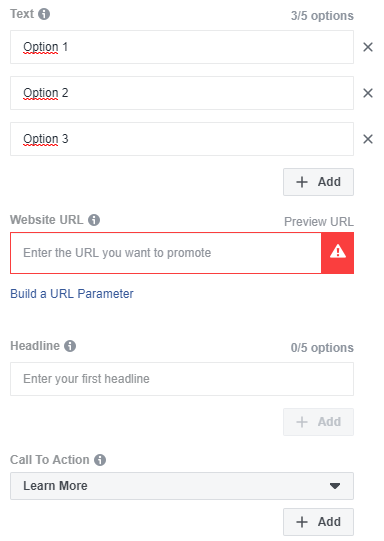 Facebook Dynamic Creatives